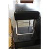 Image 1 : BLACK LEATHER AND METAL STOOL