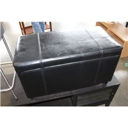 LEATHER STORAGE OTTOMAN