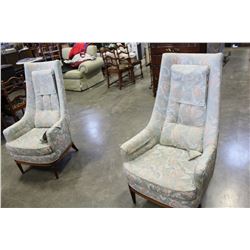 PAIR OF VINTAGE TALL BACK CHAIRS