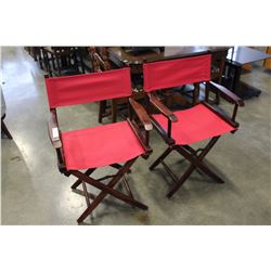 TWO FOLDING DIRECTORS CHAIR