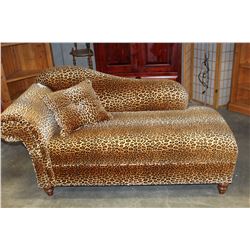 LEOPARD PRINT DIVAN LOUNGE CHAIR