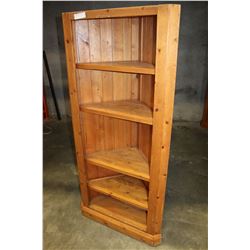RUSTIC PINE CORNER SHELF