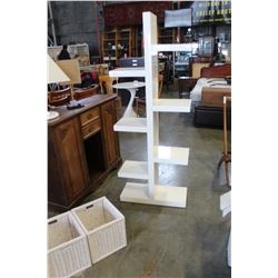 WHITE MODERN SHELF WITH BASKETS