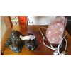 Image 1 : SALT LAMP AND HIPPOS