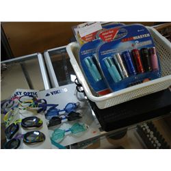 LOT OF NEW FLASHLIGHTS AND SWIM GOGGLES