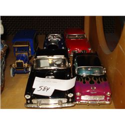 FIVE DIE CAST CARS