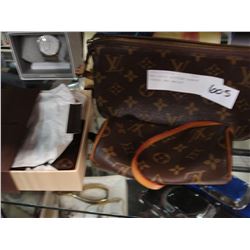 TWO LOUIS VUITTON CHANGE PURSES AND WALLET