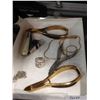 Image 1 : TRAY OF CLIPPERS AND KNIFE AND JEWELLRY ETC