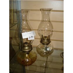 TWO LAMPLIGHT FARMS OIL LANTERNS