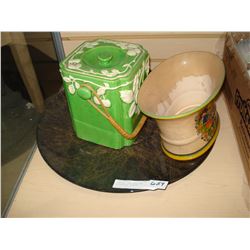 PLATTER CANNISTER AND DECORATIVE PLANTER