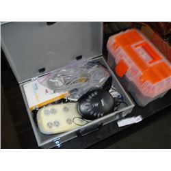 TOOLCASE AND CONTENTS AND METAL CASE WITH ELECTRICAL COMPONENTS