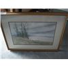 Image 1 : FRAMED WATERCOLOR ANEMONE DE CAEN BY EMILY SARTAIN