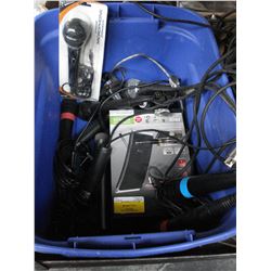 TOTE OF MICROPHONES AND CORDS