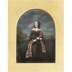 ANONYMOUS, British STANDING WOMAN IN FLORA...