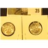 Image 2 : 1953 P & 55 S Gem BU Silver Roosevelt Dimes.