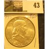 Image 1 : 1955 P BU Silver Franklin Half Dollar.