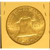 Image 2 : 1955 P BU Silver Franklin Half Dollar.