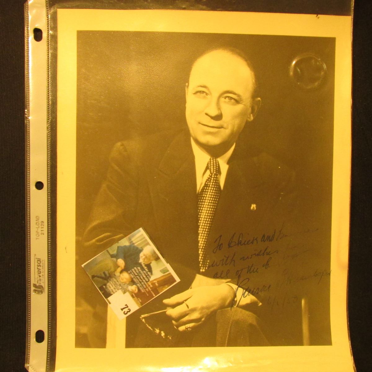 Black and white autographed Photograph of Bourke Blakemore Hickenlooper