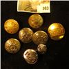 Image 1 : (8) assorted train related uniform buttons, 19th and 20th century