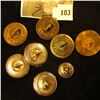 Image 2 : (8) assorted train related uniform buttons, 19th and 20th century