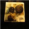 Image 1 : (3) assorted Bank of England / Britannia related uniform buttons, 19th & 20th century