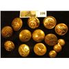 Image 1 : (14) assorted brass military uniform button from Canada, 19th & 20th century