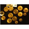 Image 2 : (14) assorted brass military uniform button from Canada, 19th & 20th century