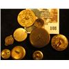 Image 2 : (9) assorted brass buttons, 19th & 20th century, some quite ornate