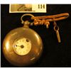 Image 1 : Old British pocket watch, Jas. (Jason) Powell, Worcester, key wound, concentric porcelain dial with 