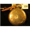 Image 2 : Old British pocket watch, Jas. (Jason) Powell, Worcester, key wound, concentric porcelain dial with 