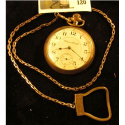 Hampden Watch Co., Canton, OH pocket watch, William McKinley grade, 16s size, serial # 2874004, esti