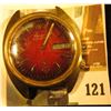 Image 1 : Bulova Accutron 218 wristwatch, red face, day/ date model, N4 on case (1974 manufacture date), needs