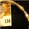 Image 2 : Sterling and CZ bracelet, features round and baguette CZs, 7  long closed, marked 925, 14.0 g / 9.0 