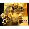 Image 1 : (7) sterling Pandora bracelet charms, includes a ghost, a 4 seasons block, a pineapple, a wrapped pr