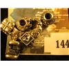 Image 2 : (7) sterling Pandora bracelet charms, includes a ghost, a 4 seasons block, a pineapple, a wrapped pr