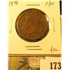 Image 1 : 1848 Large Cent, F/VF, value $30