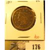 Image 1 : 1851 Large Cent, VG, value $25