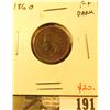 Image 1 : 1860 Indian Head Cent, F+, dark, value $20