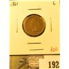 Image 1 : 1861 Indian Head Cent, G, value $25