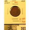 Image 1 : 1870 Indian Cent, bold N, VG/F, tough date! Value VG = $75, F = $200