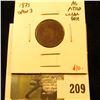 Image 1 : 1873 Indian Cent, AG pitted, clear date, value $10