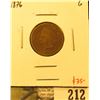 Image 1 : 1876 Indian Cent, G, value $35