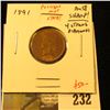 Image 1 : 1891 Indian Cent, AU58, possibly (probably) mint state, crusty, original coin with lots of luster! V