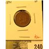 Image 1 : 1894 Indian Cent, VF, tough date for grade, value $20+