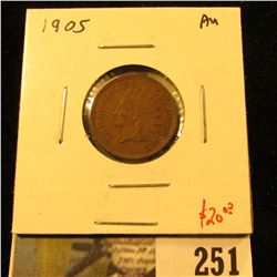 1905 Indian Cent, AU, value $20