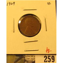 1909 Lincoln Cent, XF, value $8