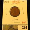 Image 1 : 1911-S Lincoln Cent, VG, tough date, semi-key, value $55
