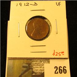 1912-D Lincoln Cent, VF, value $25