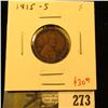 Image 1 : 1915-S Lincoln Cent, F, value $30