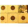 Image 1 : Group of 5 Lincoln Cents, 1920 AU+, 1920-D F, 1920-S F, 1921 F & 1921-S F+, group value $13+